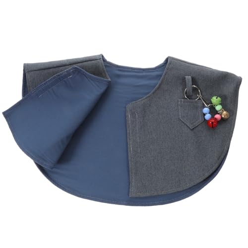 Protector de hombro para pájaros accesorios loros tela azul 2