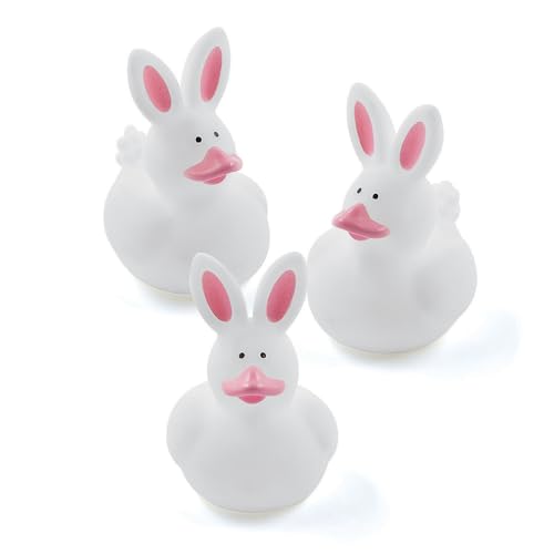 Adorable Bunny Rubber Ducks for Easter - 12 pieces with Whimsical Design