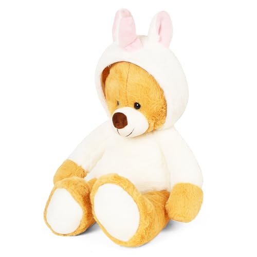 Image of Fuzzbuzz Premium Bear with Hoodie Soft Toy | Teddy Bear Plush Toy | Bears for All Age | Cuddly Bear | Stuffed Animal for Kids (Unicorn Hoodie)