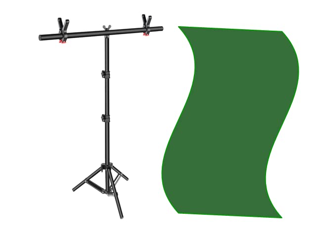 VK Vistook 6x9FT Wrinkle Free Decoration Backdrop Dark Green Curtain T-Shaped Background Stand Adjustable Support Photo Studio with Croma Screen for Photography, Wedding, Parties, and Birthday VK Vistook 6x9FT Wrinkle Free Decoration Backdrop Dark Green Curtain T-Shaped Background Stand Adjustable Support Photo Studio with Croma Screen for Photography, Wedding, Parties, and Birthday