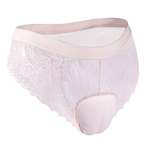 BaronHong Hiding Gaff Panty Shaping Camel Toe Lace Floral Mens Thong Underwear for Crossdresser Transgender3