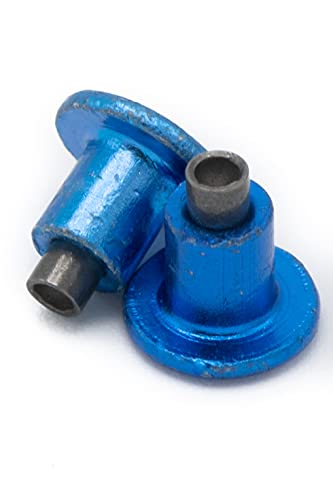 BILLY FLAMINGO'S BRAND Bike Studs for Fat Bike Tires, Aluminum Body, Concave Carbide Tip, Anodized, Stud Nuggets, Qty 101pcs (Blue)