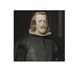 Diego velazquezディエゴ・ベラスケス世界のトップ画家による素晴らしい作品のポスター《フェリペ4世》 キャンバス 芸術 壁アート 画像 印刷 現代 寝室 装飾 ホームワーク16x16inch(40x40cm)