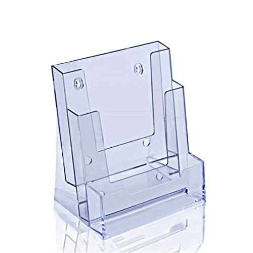 Brochure Holder Transparent Literature Organizer Magazine Stand 3 Grids Pamphlet Display for Hangable Tabletop Ornaments