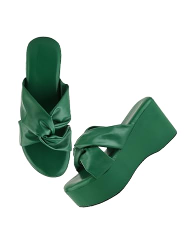 Image of SilverArrow Casual and Classy Platform Heels Chunky Heel Sandals Light Weight Comfortable & Trendy Party Wedges Heels for Girls & Women