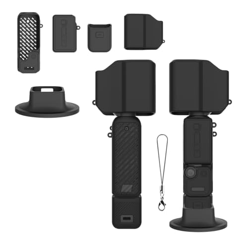 For Pocket 4 Pro �P�[�X �J�o�[�yHNWEIWEI�z �V���R�� �֗� �J���r�i�t ���s �y�ʏ��^ �����[�d�\ Pocket 4 Pro �p �P�[�X �J�o�[�i�u���b�N�j
