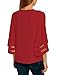 LookbookStore Red Valentine's Day Tops Trendy Bell Sleeve Blouse Dressy Casual Summer Love Women's Shirt Size M 8-10