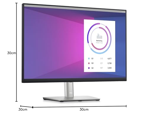 Image of Dell P2423 24-Inch (60.96 cm) 1920X1200@60 Hz, IPS-Panel, Aspect Ratio 16:10, Response Time 5 ms (Fast), 99% sRGB, HDMI, Display Port 1.2, DVI, VGA, USB 3.2 Gen 1 Upstream, 4xUSB 3.2 Gen 1 Downstream