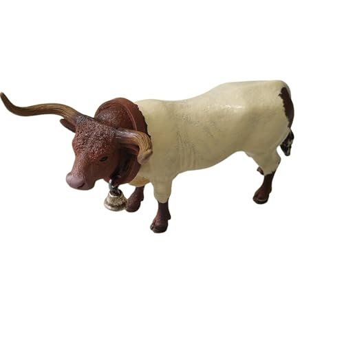 AMBIENTS ARTESANIA Manso de Juguete XL-1 – Cabestro de Resina con Collerón y Cencerro – Figura Realista para Colección