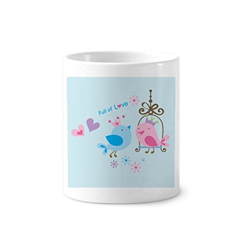 Gobelet céramique cage oiseaux pour embellir votre salle de bain au réveil
