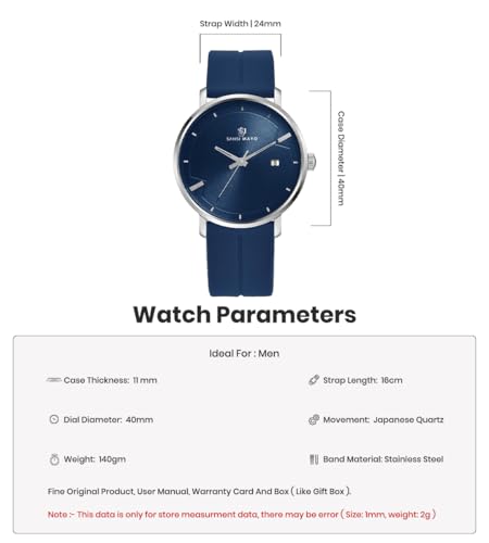 Image of Analog Watch for Men with Silicone Band | Magnetic Lock Strap | Japanese Quartz Movement | Water Resistant | Formal & Casual Wristwatch Gift