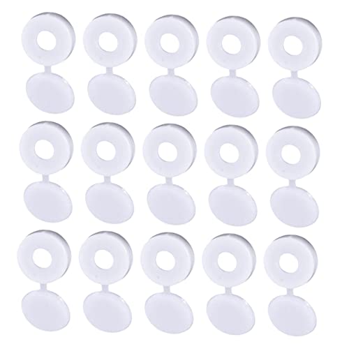 SOLUSTRE 100pcs White Screw Caps Shutter Screw Covers White Covers Toilet Bolt Decorative