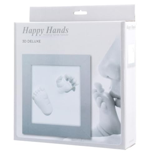 Happy Hands 3D DeLuxe set impronte neonato White 23x23 cm - 5