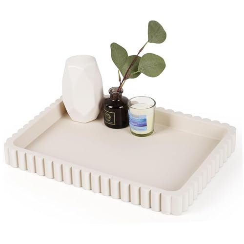 Plateau ottoman carré blanc en bois pour table basse
