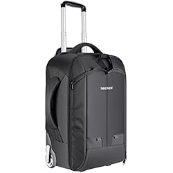 Maletas Con Estilo Neewer 2 en 1 Mochila corredera para cámara Estilo Maleta Convertible con Doble asa a Prueba de Golpes con Compartimentos Acolchados extraíbles para cámaras SLR/DSLR Trípodes Lentes (Negro/Rojo)