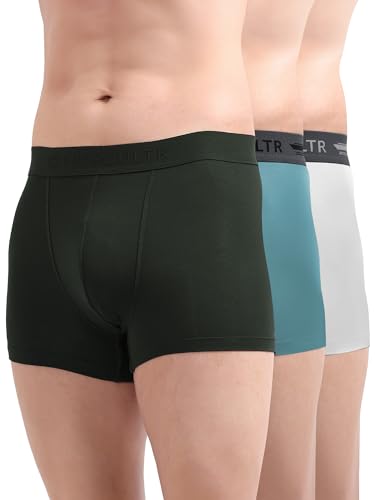 Image of Freecultr Men's Underwear Micromodal Airsoft Trunk - Sweat Proof, Ultra Soft, Anti-Bacterial, No Itch & No Chafing Fabric (Pack of 3) | Mens Underwear Combo Pack of 3