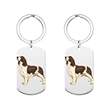 cuccioli di springer spaniel regalo Materiale in acciaio inossidabile di alta qualità: questo portachiavi è realizzato in acciaio inossidabile di alta qualità con una finitura liscia e raffinata. Resiste ai graffi durante l'uso quotidiano e mantiene a lungo un aspetto come nuovo, aggiungendo un tocco di pregio alle tue chiavi.