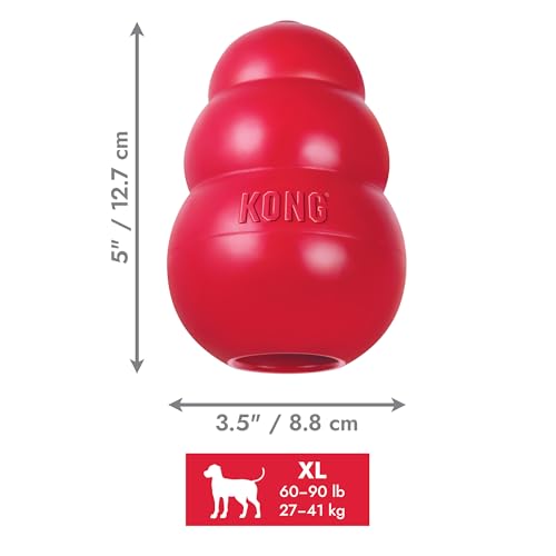 image for KONG Classic Stuffable Dog Toy - Fetch & Chew Toy for Dogs - Treat-Fil