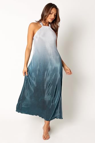 Image of Petal & Pup Women's Melody Plisse Halter Maxi Dress