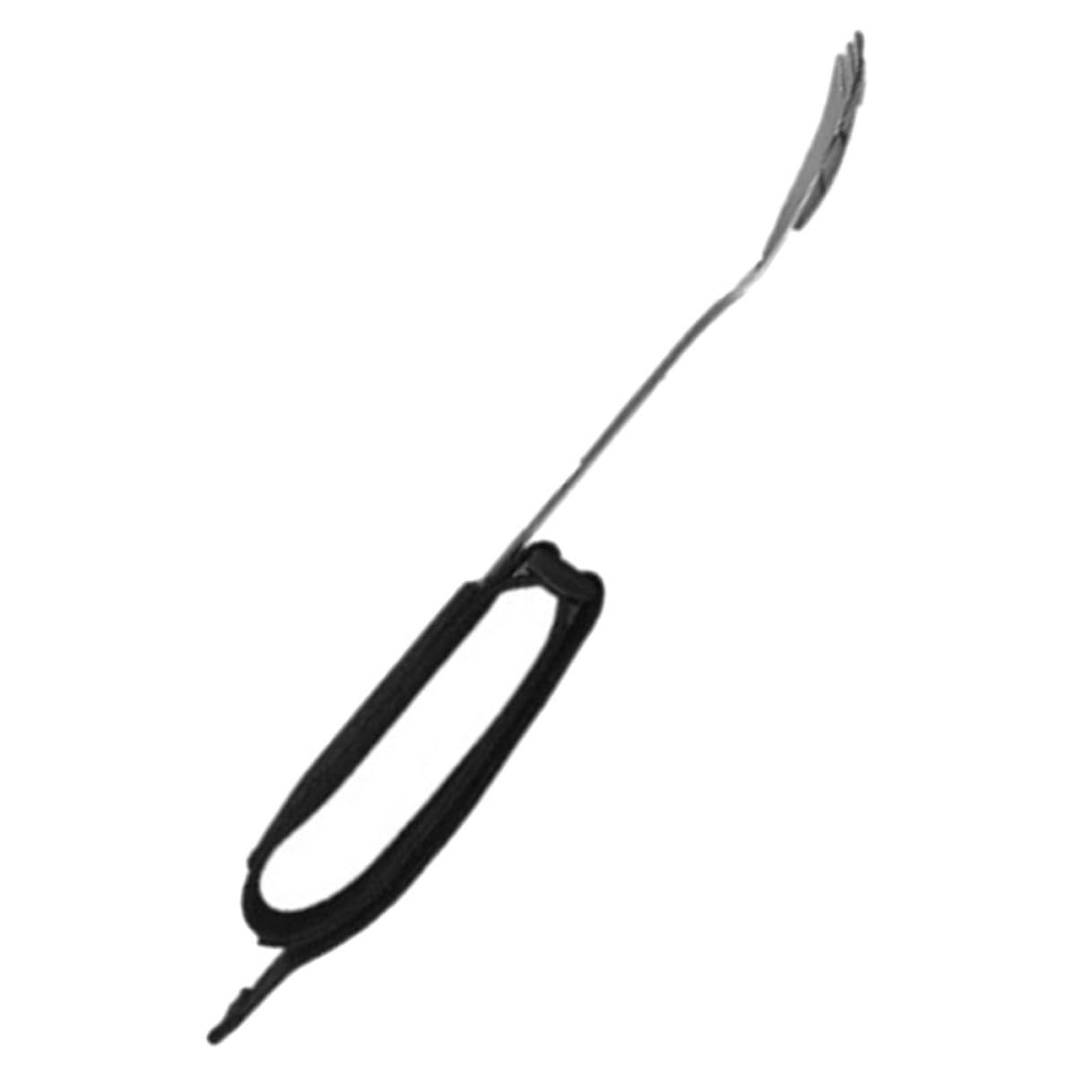 Abaodam Cucchiaio Utensile Portatile Antiscivolo in Acciaio Inossidabile Adattivo e Nylon Leggero e Protettivo per Anziani e Persone Tremori per Pasti Facili