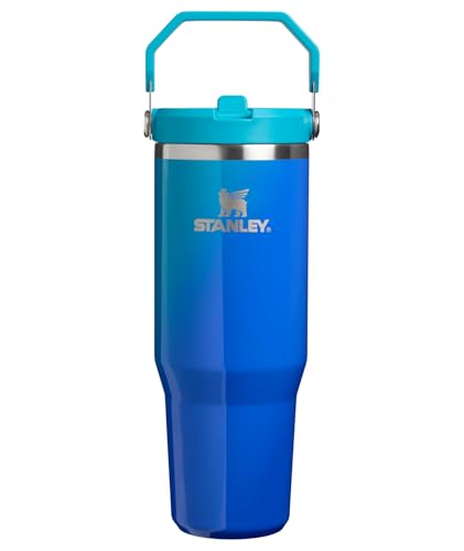 Image of STANLEY IceFlow 2.0 Flip Straw Tumbler with Handle 30 oz | Twist On Lid and Flip Up Straw | Leakproof Water Bottle | Insulated Stainless Steel | BPA-Free | Sea Glass Aura