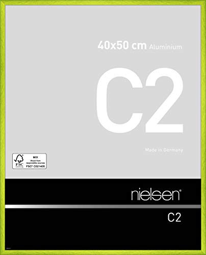 Cadre photo C2 Nielsen aluminium vert cyber 40x50 cm mural