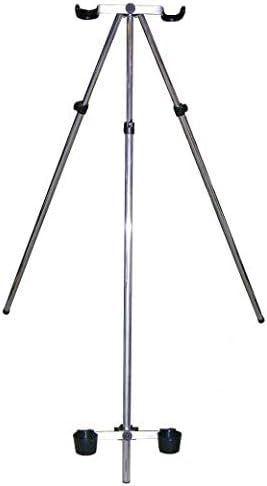 Parker Angling 3-5ft Telescopic Fishing Tripod Rod Rest with Double U-Heads and Cups