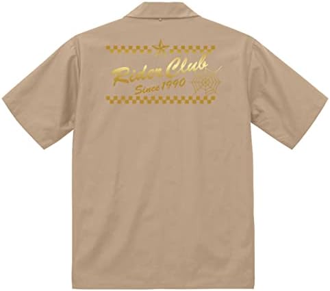 Amazon | 【デザインC】 オープンカラーシャツ バイクチーム バイク 