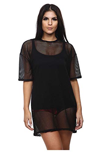 T-shirt d'été pour femmes hauts longs transparents parfaits pour la plage
