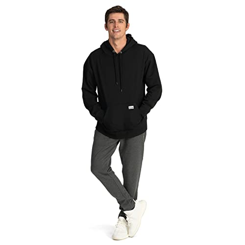 Pro Club Men's Heavyweight French Terry Hooded Pullover Sweatshirt, Black, 5X-Large #TOP4