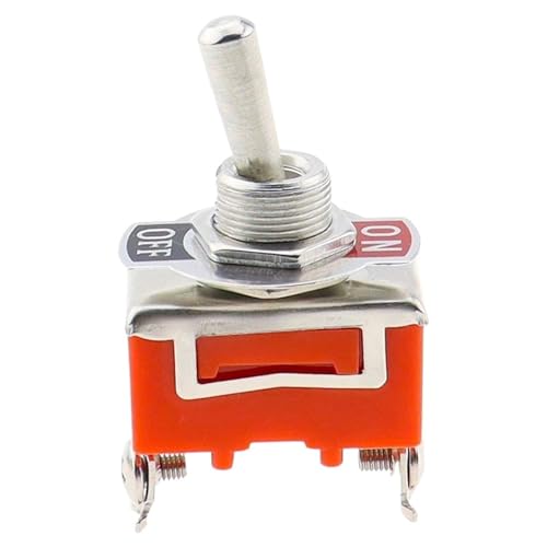 Interrupteur à bascule orange E-TEN1021 SPST 2 broches 15A 250V avec capuchon de protection étanche
