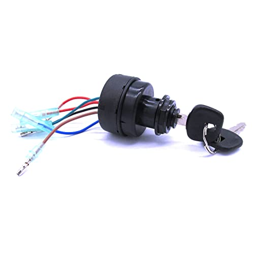 Image of Boat Engine 353-76020-3 353760203 353760203M Main Key Switch for Nissan for Tohatsu / 5040113 for Evinrude Johnson OMC Outboard Motor Lack Push Button Key Switch, 12 Volts