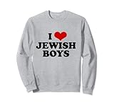 divertente maglietta ebraica i love jewish boys carino regalo felpa