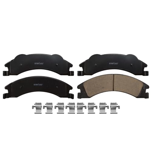 Image of Detroit Axle - Rear Brake Kit for 2008-2021 Ford E-350 Super Duty E-250 E-150, Disc Brake Rotors Brakes Pads 2009 2010 2011 2012 2013 2014 2015 2016 2017 2018 2019 2020 Replacement : 13.58 inch inch Rotor