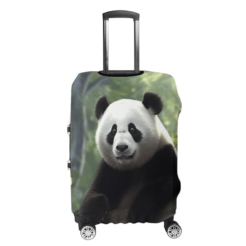 Lovely Panda Elastic Luggage Cover Suitcase Protector for 19-32 Inch Suitcases | Universal Stretchable Travel Bag Cover | Anti-Scratch, Washable with Zipper Closure L4