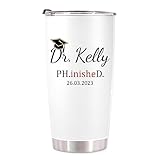 MAHOMAY Personalized Doctor 20 Oz Tumbler, PhD Graduation Gift, Doctorate Graduation Gift