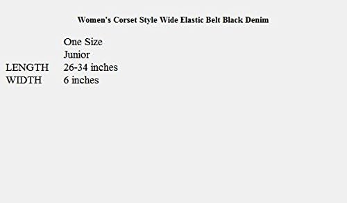 Miniatura 3 de eVogues - Cinturón elástico ancho para mujer, estilo corsé, color negro