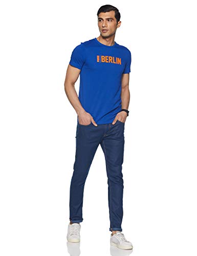 Image of Puma Men's Printed Regular fit Active Base Layer Shirt (85582101 Surf The Web X-Small