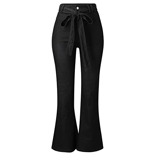 Short jean grande taille évasé à taille moyenne avec ceinture intégrée - 7