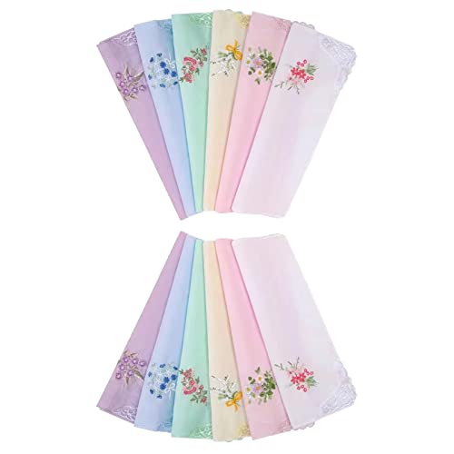 Pañuelos florales de algodón con encaje para regalar a madrinas e invitadas de boda 6