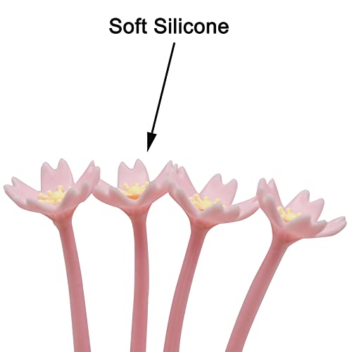 Maydahui 35 piezas bolígrafo gel flor de cerezo rosa miniatura 6