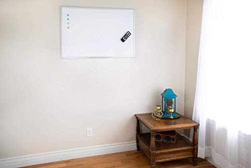 Offex 36"W X 24"H Wall Mounted Dry Erase Magnetic Whiteboard With Aluminum Frame & Marker Tray For Teachers, Students, Children, Classroom, Office #TOP2