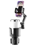 Bracketron Cup Holder Phone Mount for Car - TripGrip 2-in-1 Expandable Phone Holder with 360° Rotation & Ultra Stable Folding Support Legs, Fits Devices up to 3.5"