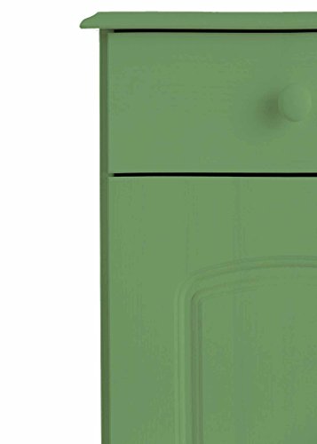 Image of APRODZ Solid Wood Sideboard Cabinet for Living Room | Wooden Storage Cabinet with 3 Drawers & 3 Doors | Kitchen Crockery Cabinet | Drawer Cabinet for Dining Room Bedroom | 161x35x79 cm,Mossy Garden