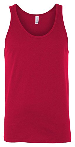 Bella Canvas Men's Blend Comfort Jersey Tank Top, Red, XX-Large