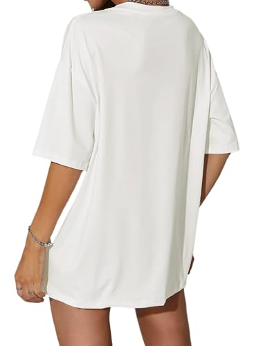 Zoyami Womens Oversized V Neck T Shirts Graphic Vintage Tees Casual Loose Fitting Short Sleeve Tops2