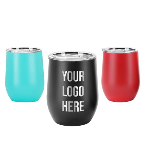 Image of Custom Logo 12 oz Tumblers, Engraved Corporate Gift Stainless Steel Cup