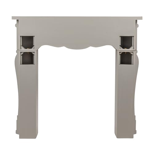 Image of Creative Co-Op Small Victorian Decorative Fireplace Mantel, Grey