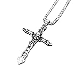 Genérico Colgante vintage de moda gótica con cruz para hombres, collar de calavera punk hip hop con amuleto de joyería regalo al por mayor