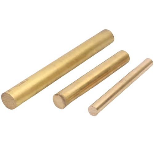 COYOUCO Brass Rods, Round Solid Brass 16/17/18/19Mm Dia, 200 Mm Length for Drift Punches Various Shaft DIY Craft Model Knife Handles,17 * 200mm